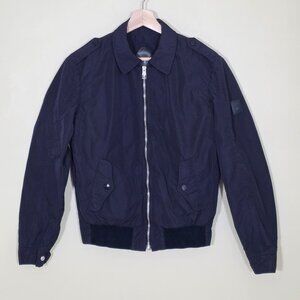 Montecore Jacket Mens S IT 4 Navy Polyamide Full Zip Windbreaker Quiet Luxury